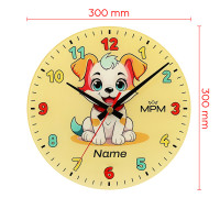 Detské nástenné hodiny MPM Cocco - žlté 4597.10, 30cm